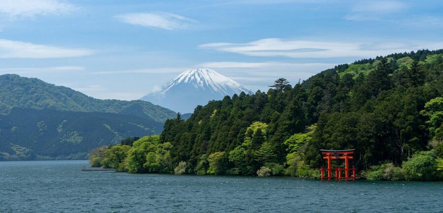 1-Day Mt Fuji and Hakone Sightseeing trip from Tokyo - Hakone Shrine and the Lakeside Torii