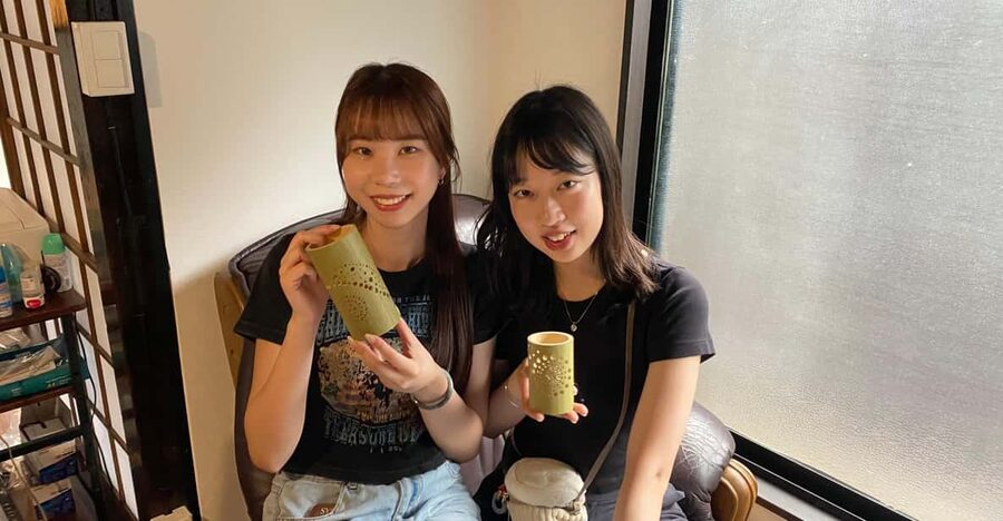 Beppu: Bamboo Lantern Workshop - The hand-drill is part of the experience