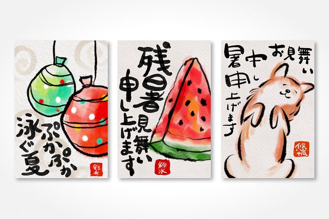 Calligraphy & Digital Art Workshop in Kyoto - The next 30 minutes: making calligraphy and etegami on an iPad