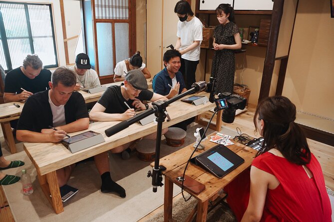Calligraphy & Digital Art Workshop in Kyoto - The final 15 minutes: questions and a chance to connect the two styles