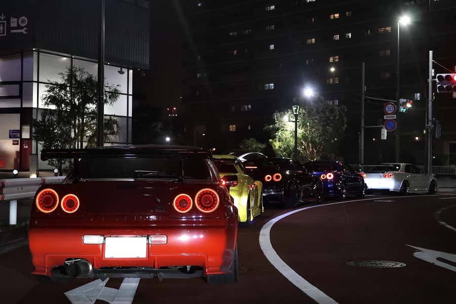 Daikoku & Tokyo Private JDM Tour by 700HP R34 GT-R - Tokyo by night, from tunnels to Shibuya