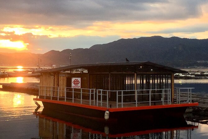 Dinner Cruise on HANAIKADA (Raft-Type Boat) with Scenic View of Miyajima - A low boat with a front-row view of Miyajima