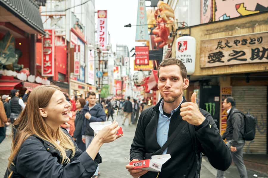 Eat Like a Local in Osaka – Private Custom Street Food Tour - Starting in Dotonbori by the Ebisubashi bridge