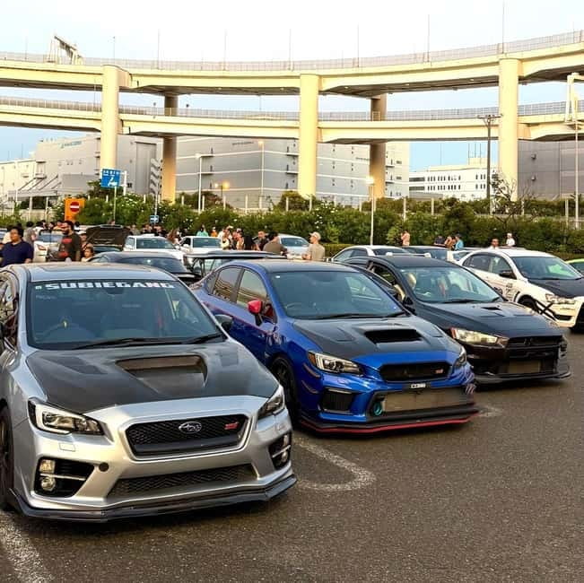 EVO, WRX, Skyline – JDM Night Run to Daikoku Car Meet - One Hour at Daikoku Parking Area