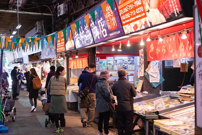 Fukuoka Full-Day Private Tour with Government Licensed Guide - Local food at Yanagibashi Market and the yatai
