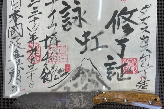 Gifu Samurai Sword Town;Japanese Damascus Knife Making Experience - Learning how to sharpen the edge
