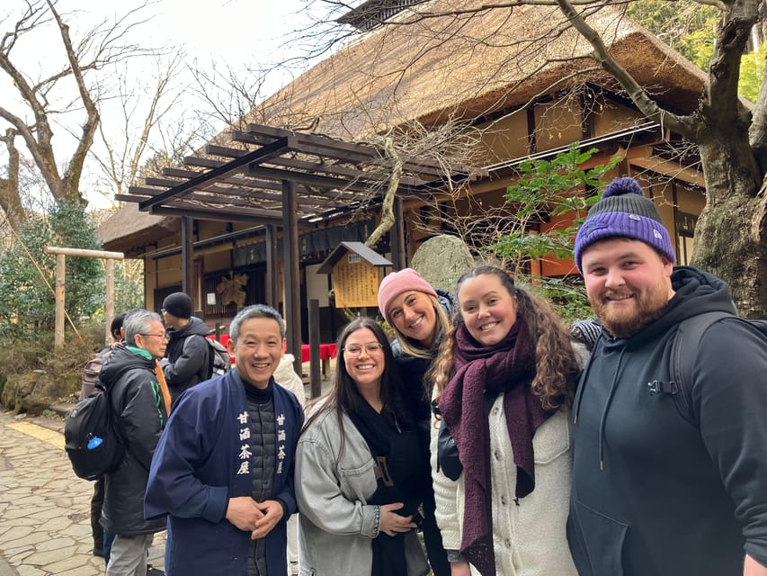 Hakone: Day Tour to View Mt Fuji & Wooden Culture Experience - Hakone Shrine and the red torii beside Lake Ashi