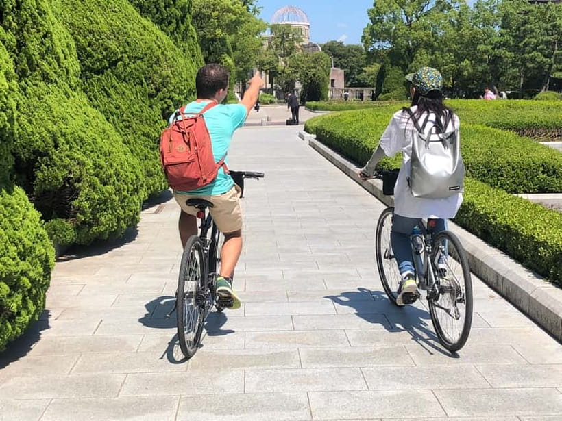 Hiroshima: City and Miyajima Bike and Boat Tour - Starting on two wheels at Peace Park