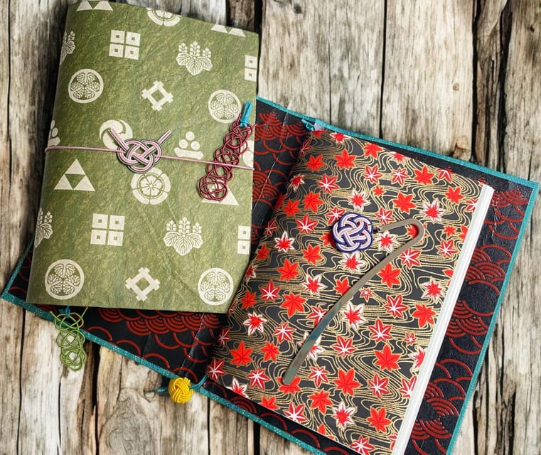 Japanese paper Notebook and Mizuhiki Belt Bookmark Workshop - A private workshop with room for personal help