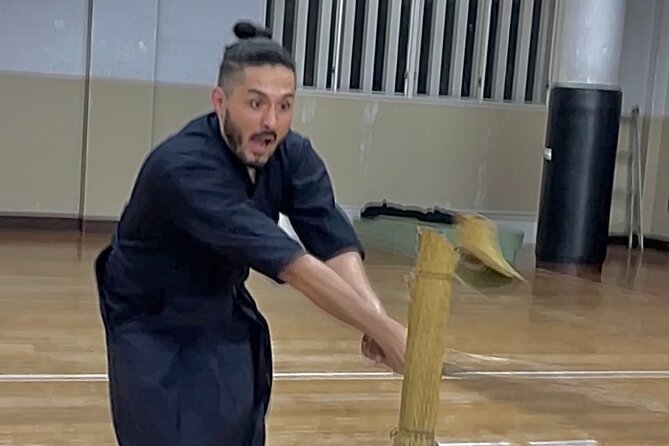 Kendo and samurai experience in Kyoto - The tatami cutting question