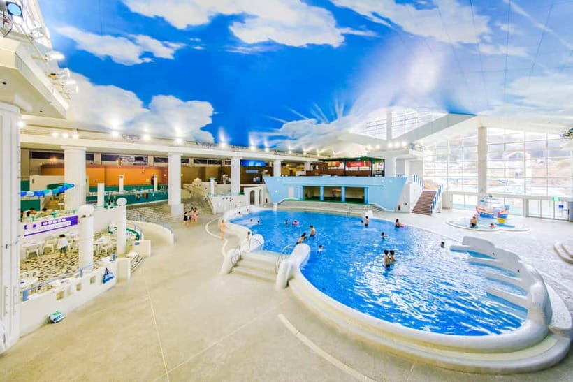 Kowakien Yunessun Hot Springs Entry Ticket - Outdoor baths, caves, and Dragon’s Waterfall