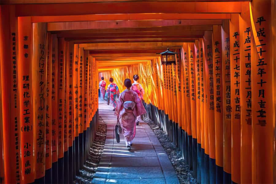 Kyoto: Fushimi, Arashiyama - Bamboo, Monkey, Torii & Secrets - Starting beneath the Fushimi Inari torii