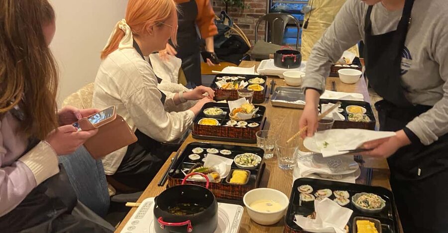 Kyoto: Japanese Washoku Bento Small Group Cooking Class - Sushi rolls, tofu salad, and the rolled omelette
