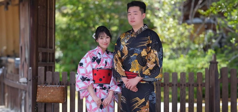 Kyoto Kimono Rental mimosa |Kimono/Yukata Rental Couple Plan - Extras that can change the look and the bill