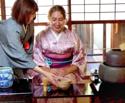 Table-Style Tea Ceremony at a Kyo-Machiya