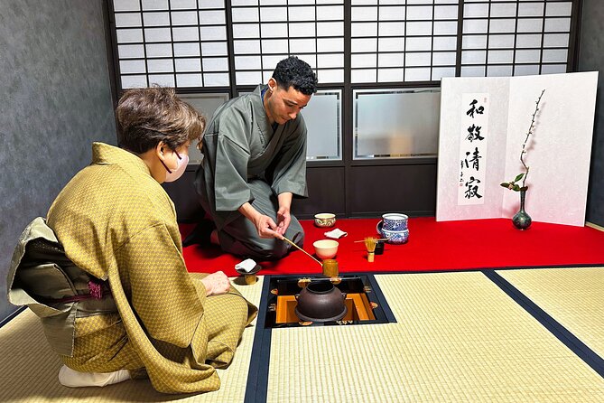 KYOTO Tea Ceremony with kimono near by Imamiya Jinjya Shrine - A tea room with three generations of use