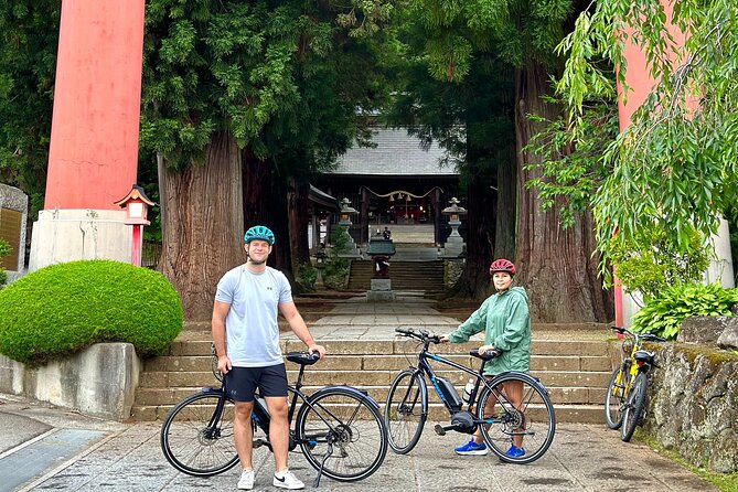 Lake Kawaguchi Explorer: E-Bike Guided Tour - Entering Kawaguchi Asama Shrine