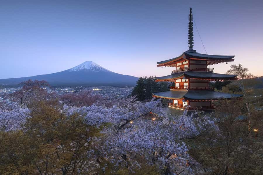 Mount Fuji Full-Day Private Sightseeing Tour with Guide - Chureito Pagoda and classic Fuji photos
