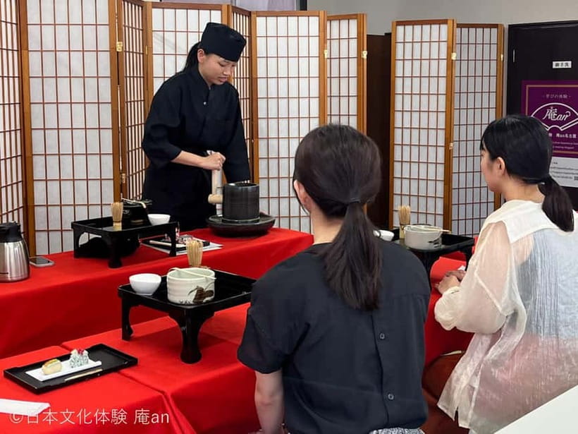 Nagoya: Japanese Traditional Sweets making and Tea Ceremony - Preparing Uji matcha after the sweets