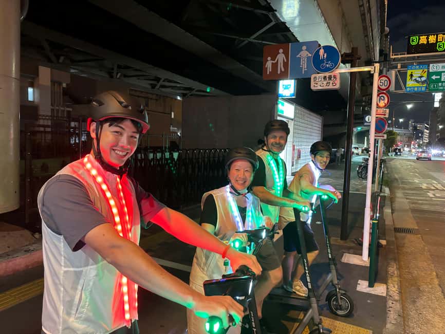 Night E-Scooter Ride to Tokyo Tower - No License Needed - Starting at NEON NEON TOKYO in Mita