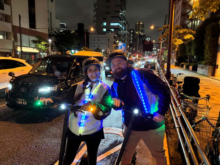 Night E-Scooter Ride to Tokyo Tower - No License Needed - Arriving at Tokyo Tower by elevator