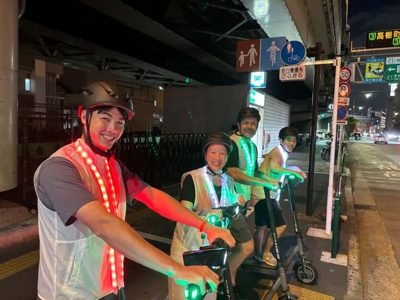 Night E-Scooter Ride to Tokyo Tower - No License Needed - The return ride and included photographs