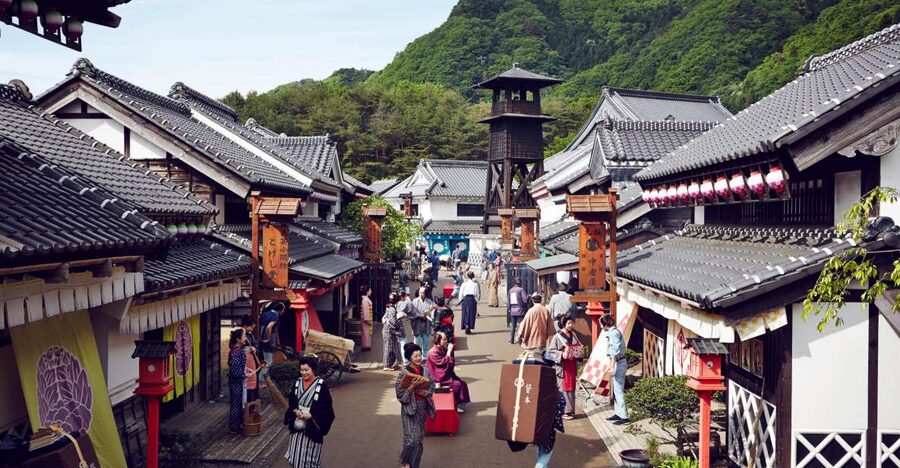Nikko: Edo Wonderland Edomura Cultural Theme Park Ticket - Entering a recreated Edo-period town