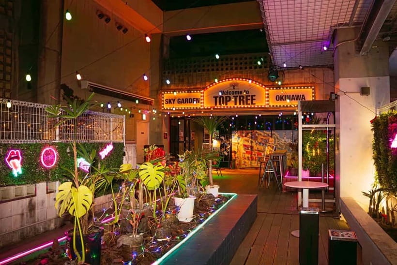 Okinawa:Sky BAR TOPTREE Nightclub Entry Ticket+Drink & VIP - Timing rules that can catch you out