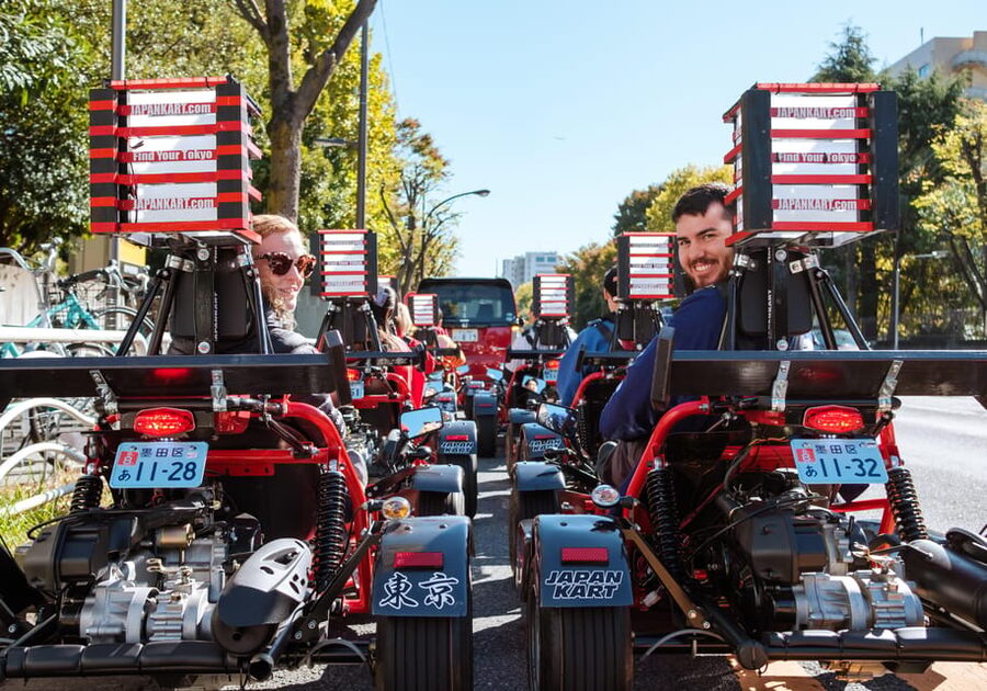 Osaka: Go Kart Tour on Osaka Streets with Guide - The convoy through Osakas street life