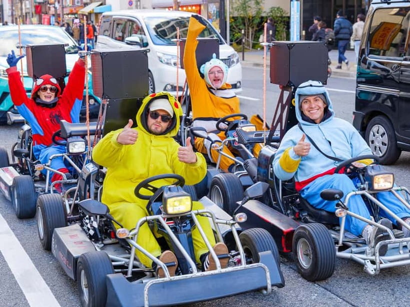 Osaka: Guided Go Karting Tour in a Funny Costume - Dotonbori’s neon and public-road excitement