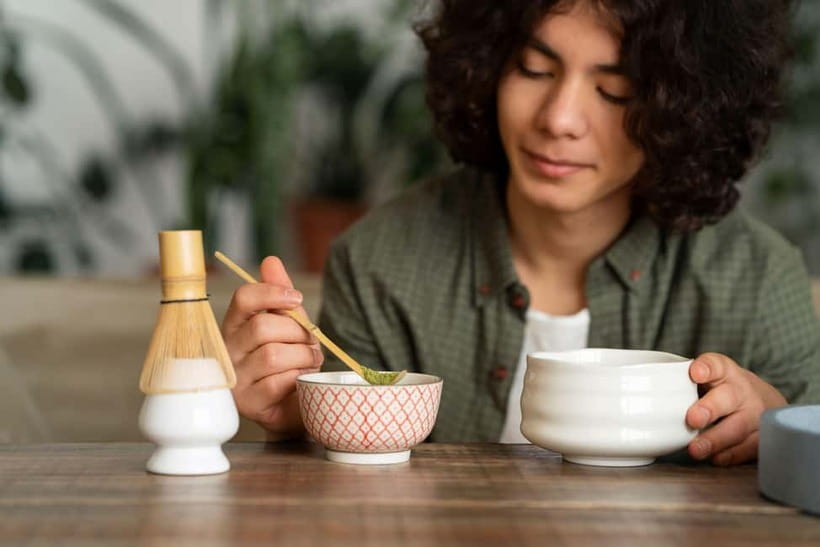 Osaka; Japanese Tea ceremony experience, Macha and Sencha - Watching the formal matcha preparation