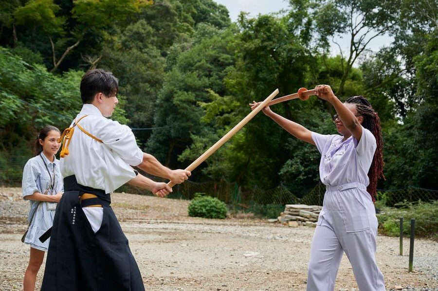 Osaka: Private Samurai Experience - Train with Sword Master - Entering a temple area closed to the public