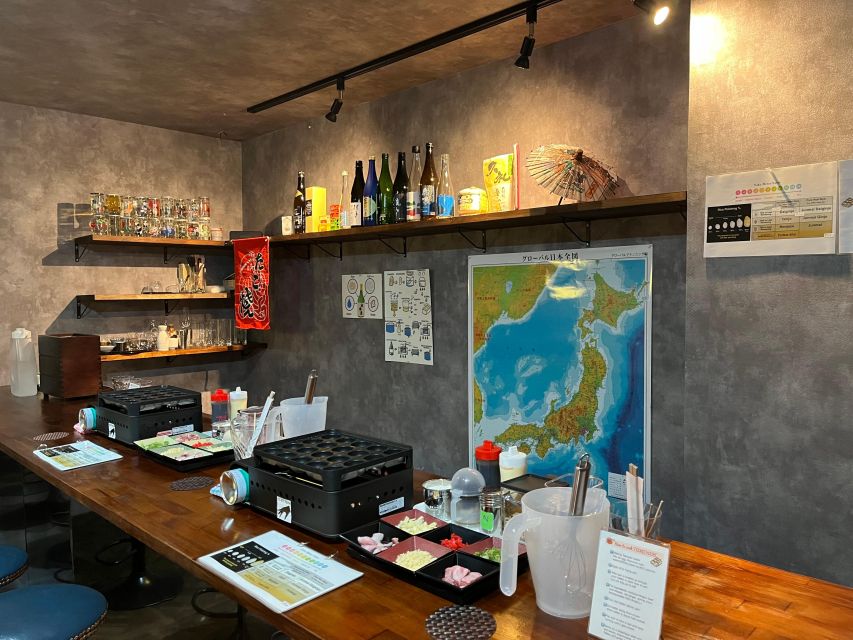 Osaka Sake Tasting with Takoyaki Cooking - A small group near Osaka Namba