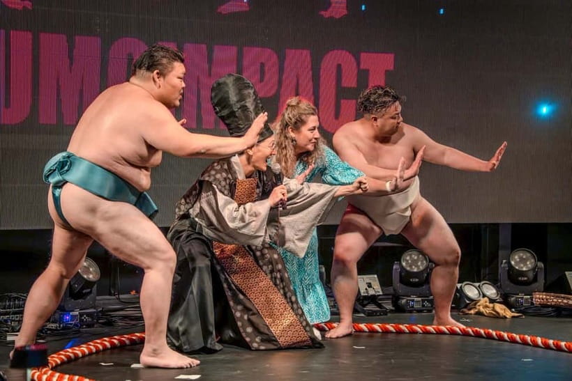 Osaka:SUMO BEATS SHOWCASE: Taiko Drum and Wagyu burger! - Is $67 a fair price?