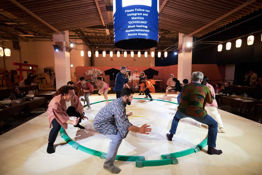 Osaka: Sumo Show & Experience w/ Optional Kimono & Hot Pot - The sumo challenge is the real crowd favorite