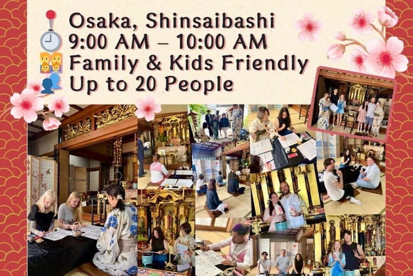 Osaka: Temple Tour and Traditional Calligraphy Lesson - Key points to know before booking