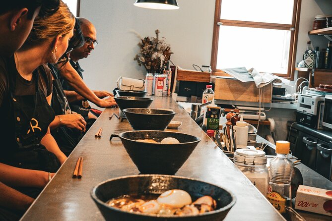 Professional Ramen & Gyoza with Ramen Chef in a restaurant! - Building the bowl, one layer at a time