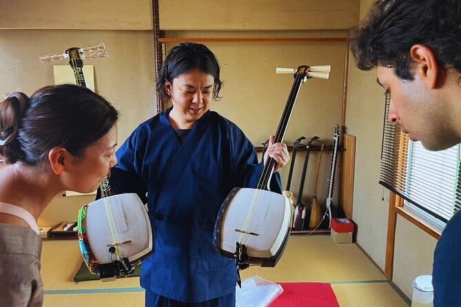 Shamisen Discovery in Kyoto 【Group】 - Meeting Jack and getting comfortable with the instrument