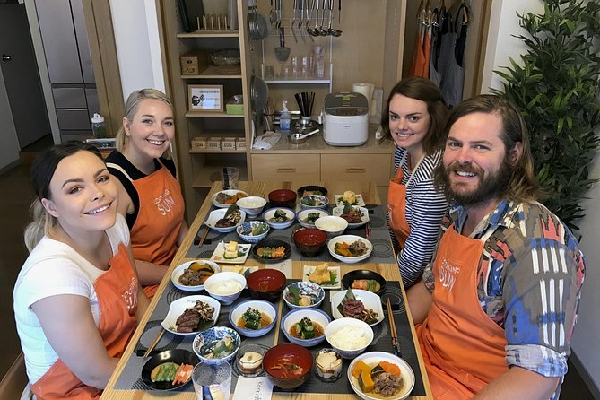 Small-Group Wagyu Beef and 7 Japanese Dishes Tokyo Cooking Class - Sit down for the meal you helped make