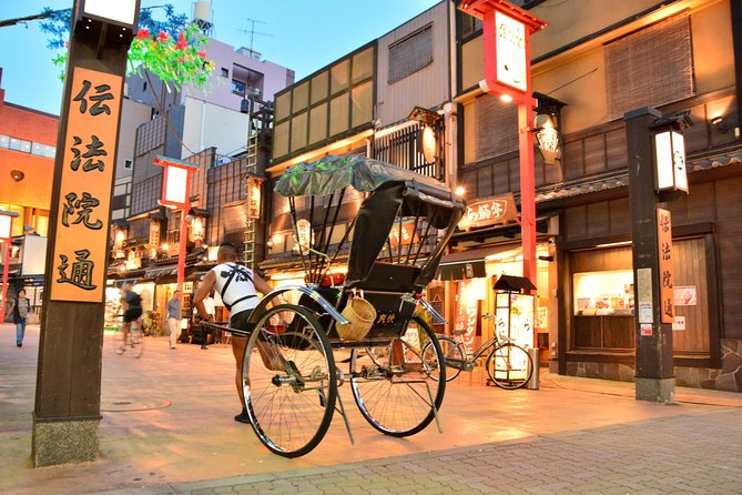 Tokyo Asakusa Rickshaw Tour - Edo streets, raccoon figures, and old Tokyo entertainment