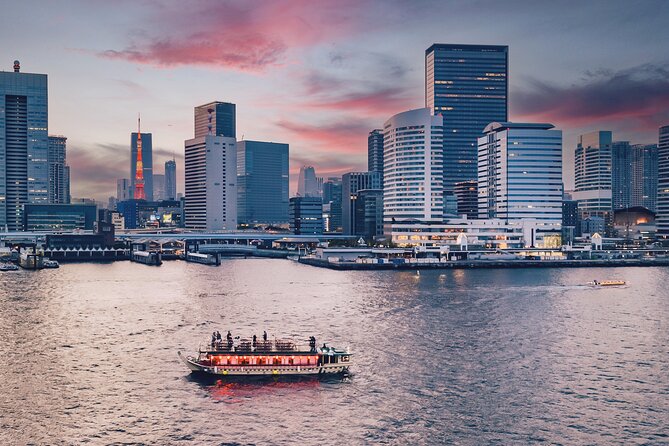 Tokyo Bay Yakatabune Dinner/Day Cruise with Japan Show and Drinks - Tokyo Tower from the bay