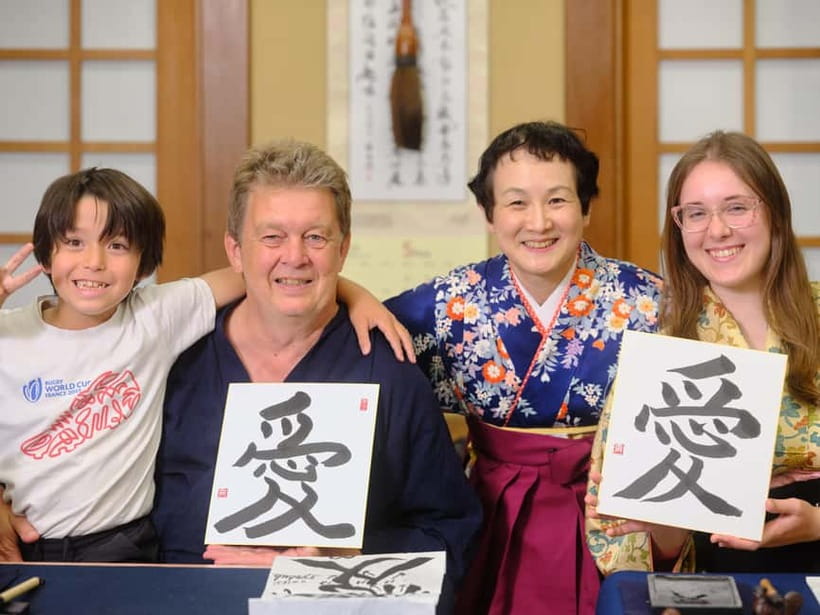 Tokyo: Calligraphy Experience with yukata or Samue - The strongest part: patient, personal teaching