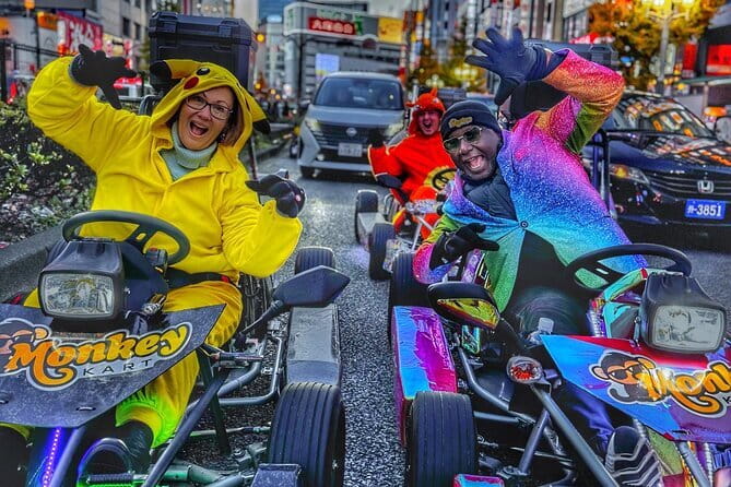 Tokyo Go-Kart Tour Shibuya-Harajuku-Shinjuku (<em>IDP Required) – Key things to know before booking’ /></p>
<ul>
<li><strong>Shibuya Crossing is the signature moment:</strong> You drive through one of Tokyo’s most famous public spaces rather than viewing it from the side.</li>
<li><strong>The route links three central districts:</strong> The ride covers Shibuya, Harajuku, Shinjuku, and nearby streets in about 75 minutes.</li>
<li><strong>Your guide handles the photos:</strong> Guides such as Reece, Rafael, Shoma, Serhii, and others photograph the group while you keep your eyes on the road.</li>
<li><strong>A paper 1949 Geneva Convention IDP is essential:</strong> You must obtain the correct hardcopy permit before leaving your home country.</li>
<li><strong>Costumes are optional:</strong> You can add a playful outfit for photos, but the real appeal is driving on Tokyo streets.</li>
<li><strong>Weather can change the plan:</strong> Poor weather may lead to a new date or a full refund, while late cancellations are not refunded.</li>
</ul>
<h2>Why this go-kart ride feels different from normal Tokyo sightseeing</h2>
<p><img width="670" height="446" decoding="async" src=