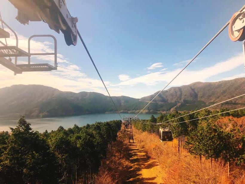 Tokyo: Hakone Fuji Day Tour w/ Cruise, Cable Car, Volcano - Up Mount Hakone on the ropeway
