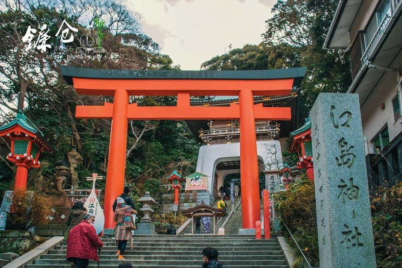 Tokyo: Kamakura & Enoshima Day Tour with Pickup & Train Ride - The Enoden train along the Shonan coast