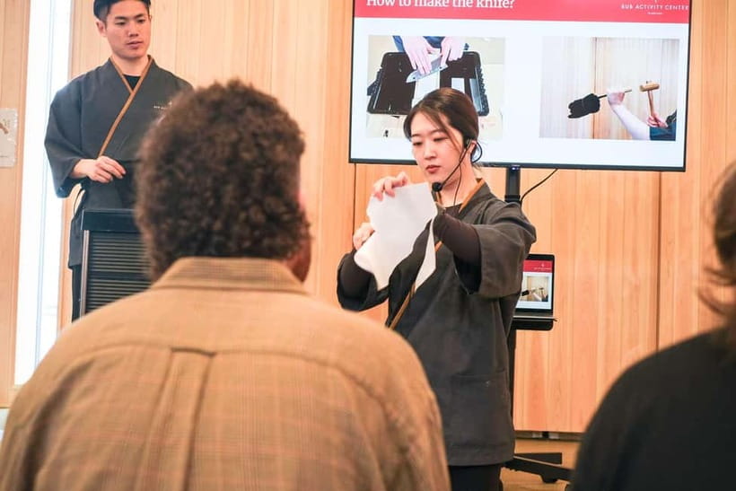 Tokyo: Knife Making Workshop (Sharpening, Engraving) - Tea, snacks, and a useful souvenir