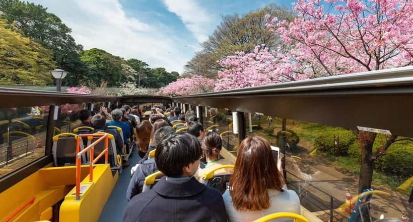 Tokyo: Open Top Panoramic Sightseeing Bus with Audio Guide - Choosing the City Course for palace grounds and skyscrapers