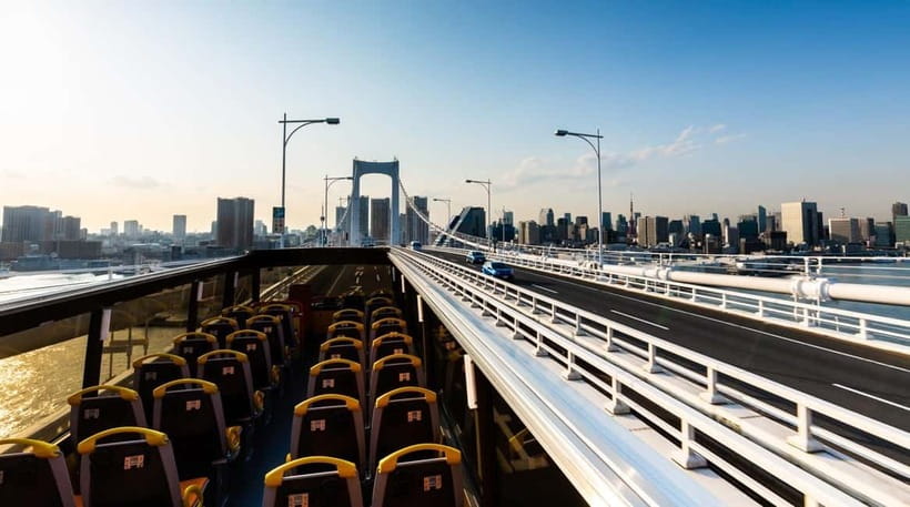 Tokyo: Open Top Panoramic Sightseeing Bus with Audio Guide - Choosing the Bay Course for Rainbow Bridge and Odaiba