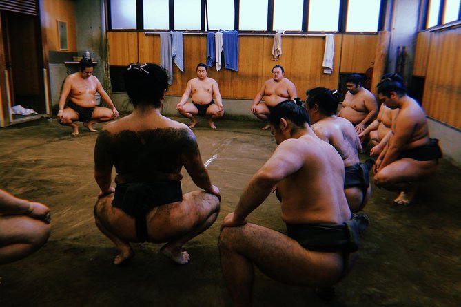 Tokyo Ryogoku Sumo Morning Practice + Photo Shoot with Wrestlers - Inside the stable: quiet, close, and not staged