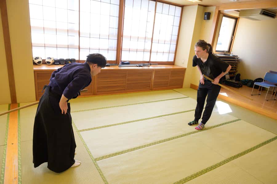 Tokyo: Samurai Adventure! Authentic Sword Experience - Practicing with a partner